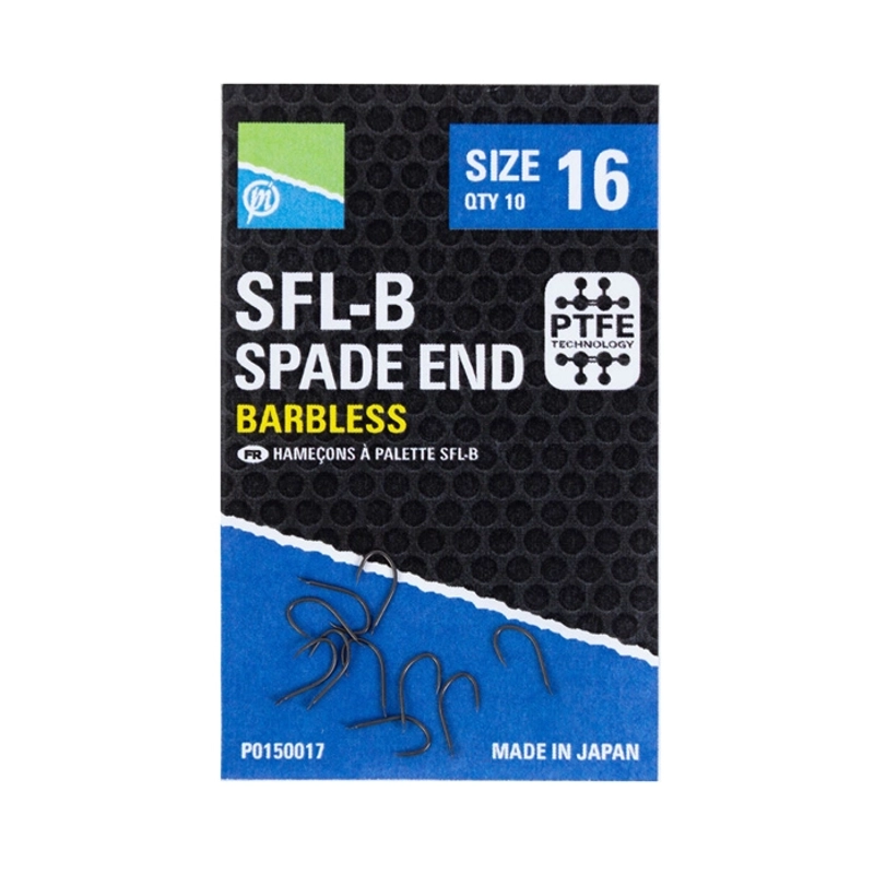 Preston Innovations SFL-B Barbless Spade End Hooks